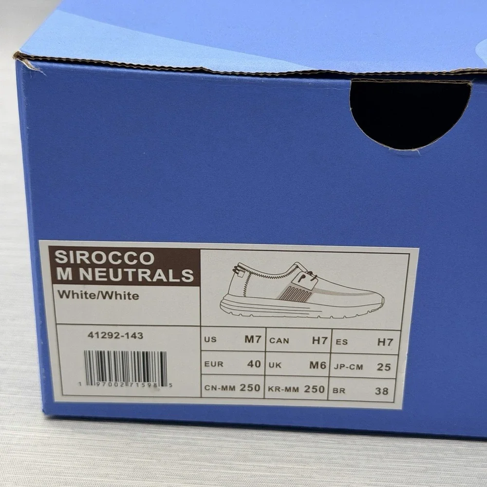 Hey Dude Sirocco Men's 7 Shoes White Gum Loafers Neutrals Vacation Sport Casual